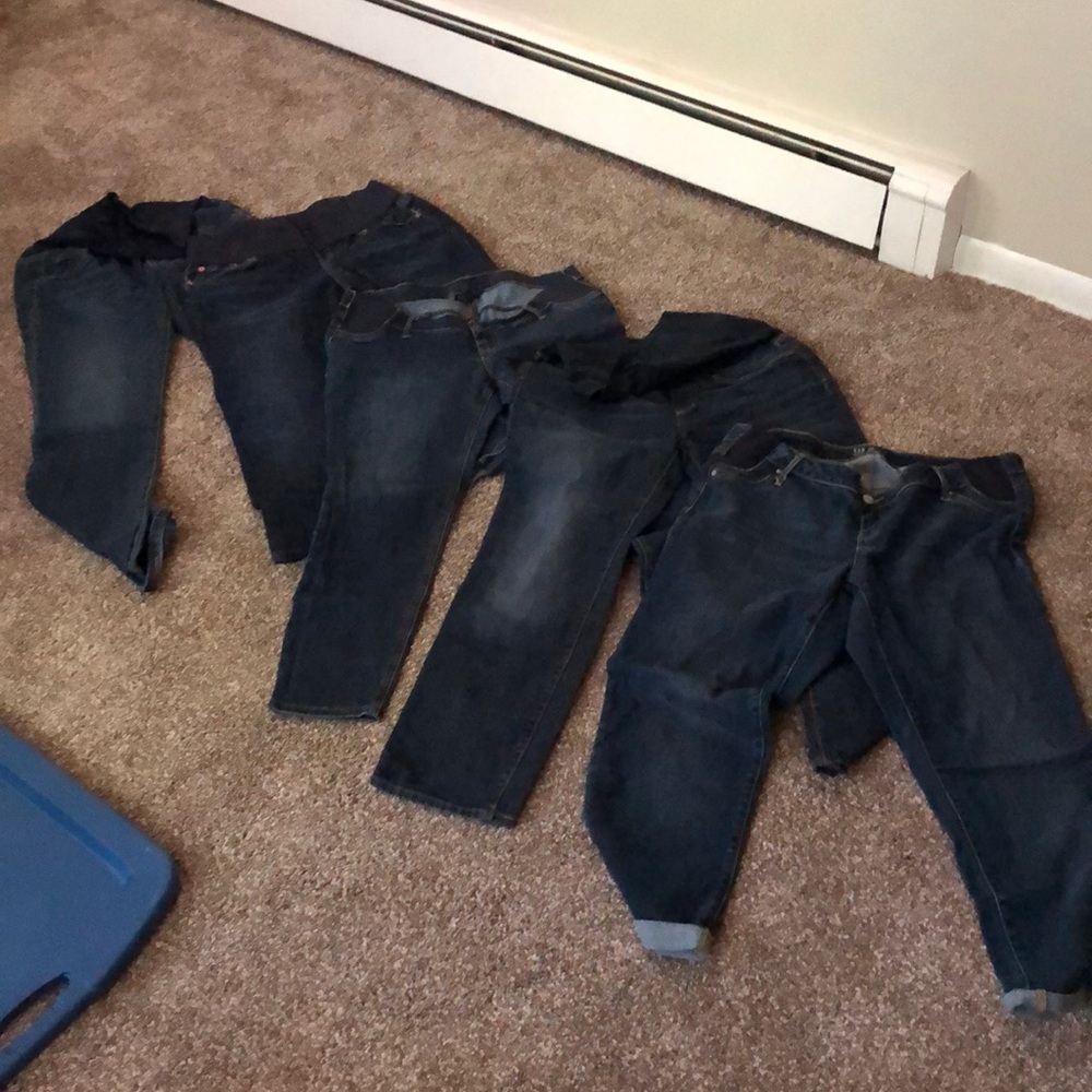 Lot of 5 maternity jeans